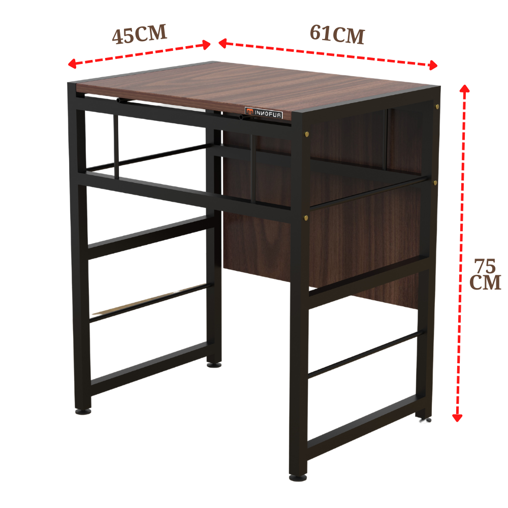 InnoFur Dolf Folding Dining Table cum Microwave Rack with Storage