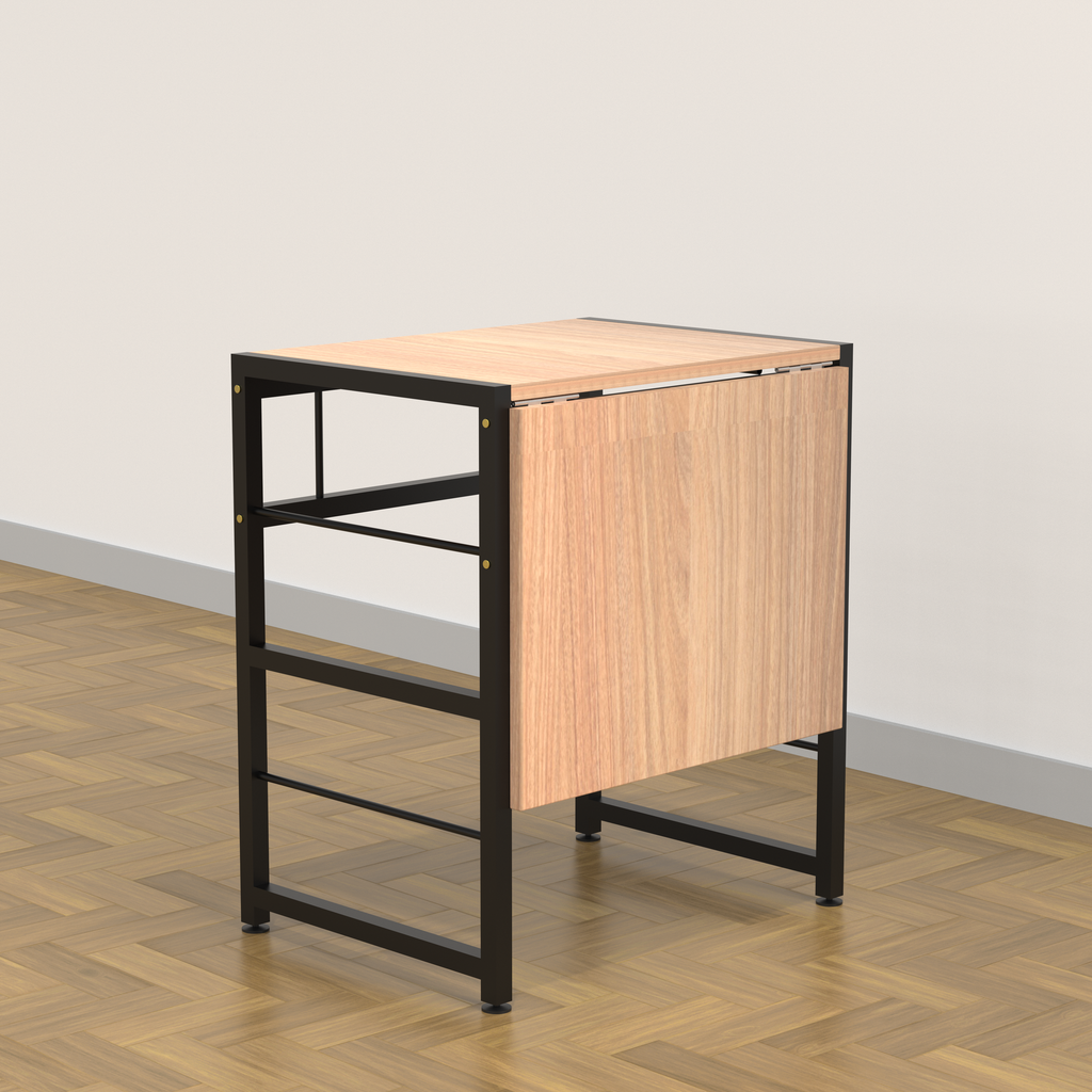 InnoFur Dolf Folding Dining Table cum Microwave Rack with Storage