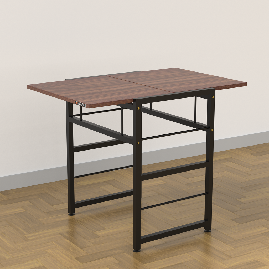 InnoFur Dolf Folding Dining Table cum Microwave Rack with Storage