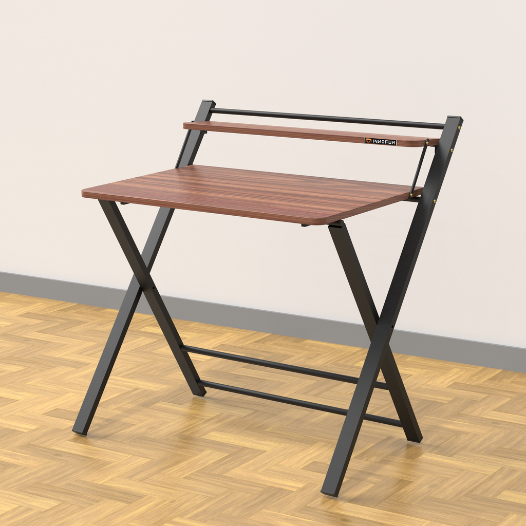 InnoFur Meleti Folding Study Desk | Foldable Office Table | Adjustable Laptop Cum Big Computer Table