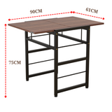 InnoFur Dolf Folding Dining Table cum Microwave Rack with Storage